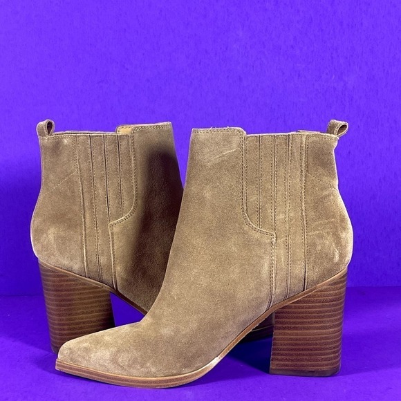 Marc Fisher Women's Brown Suede Pointed Toe Heel Bootie Shoe Size 9-NEW - Picture 6 of 8